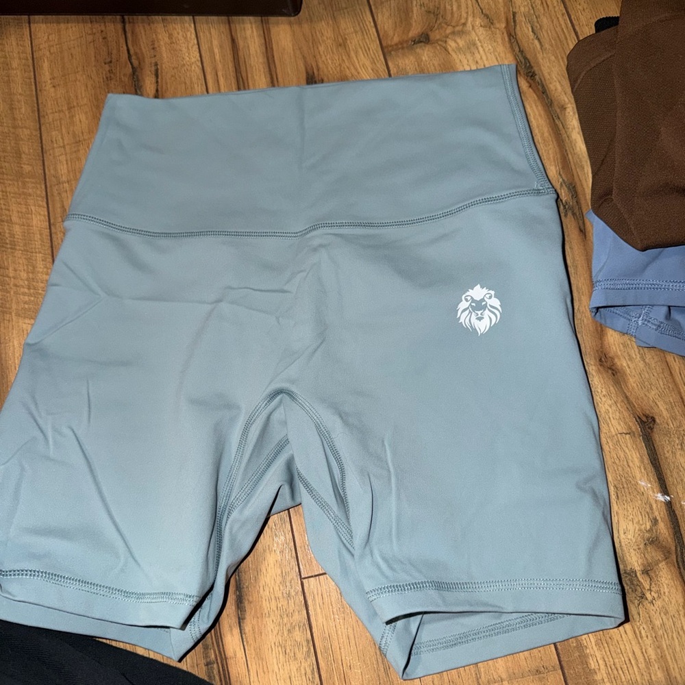Women's Blue High-Waisted Shorts